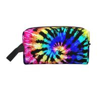 GaxfjRu Exotic Tribe Tie Dye Style impresión Viaje Cosméticos Bolsa Organizador Grande de Maquillaje Mujeres para Cosméticos Artículos de tocador Accesorios, blanco, Talla única, Color blanco., Talla
