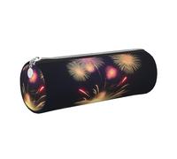 GaxfjRu Explosion Fireworks - Estuche de piel con cremallera 3D para bolígrafos y lápices, diseño de fuegos artificiales