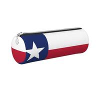 GaxfjRu Flag of Texas - Estuche de piel con cremallera para bolígrafos y lápices, funda suave de grano