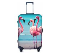GaxfjRu Flamingo Beach - Funda personalizada para equipaje, aprobada por la TSA, fundas de maleta para equipaje de 28 pulgadas, funda de maleta grande, Blanco, L