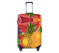 GaxfjRu Fresh Fruits - Funda protectora para maleta, lavable, antiarañazos, con estampado de piñas, para viaje, para equipaje, Black, XL
