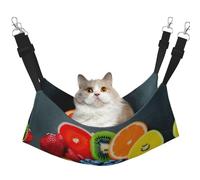 GaxfjRu Fruit Rainbow - Hamaca ajustable para gatos, para ventana, acogedora cama de terciopelo para mascotas y salón para gatitos