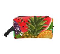 GaxfjRu Fruta fresca impresión piña bolsa cosmética de viaje organizador grande bolsa de maquillaje mujer para cosméticos artículos de tocador accesorios, blanco, talla única, Color blanco., Talla