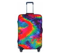 GaxfjRu Funda de equipaje personalizada con patrón de teñido anudado, aprobada por la TSA, fundas de maleta para equipaje de 28 pulgadas, funda de maleta grande, Blanco, XL