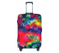 GaxfjRu Funda de equipaje personalizada de teñido anudado de color, aprobada por la TSA, fundas de maleta para equipaje de 28 pulgadas, funda de maleta grande, Blanco, XL
