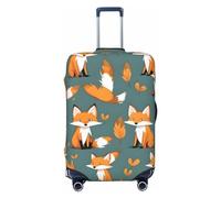 GaxfjRu Funda de maleta de zorro amarillo, fundas de maleta para equipaje, mantiene tu equipaje seguro y elegante, fundas de equipaje para maleta aprobadas por la TSA, Black, S