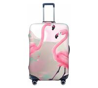 GaxfjRu Funda de maleta Love Flamingo, fundas de maleta para equipaje, mantiene tu equipaje seguro y elegante, fundas de equipaje para maleta aprobadas por la TSA, Black, S