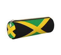 GaxfjRu Funda de piel con cremallera para bolígrafos y lápices, diseño de bandera de Jamaica