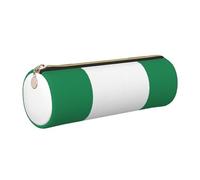 GaxfjRu Funda de piel con cremallera para bolígrafos y lápices, diseño de bandera de Nigeria