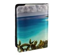 GaxfjRu Funda de piel con estampado de isla de Cuba, funda para pasaporte, impermeable, cartera de viaje, soporte para pasaporte para mujeres y hombres, Black, Talla única