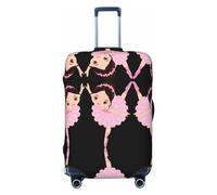 GaxfjRu Funda para maleta Little Ballerina Dancing Girl, fundas de maleta para equipaje, mantiene tu equipaje seguro y elegante, fundas de equipaje para maleta aprobadas por la TSA, Black, L