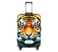 GaxfjRu Funda para maleta Little Fat Tiger Head, fundas para maleta, mantiene tu equipaje seguro y elegante, fundas de equipaje para maleta aprobadas por la TSA, Black, M