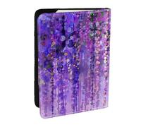 GaxfjRu Funda para pasaporte con estampado de árbol floral para viajes, organizador de viaje, funda para tarjetas de crédito, Black, Talla única