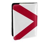 GaxfjRu Funda para pasaporte con estampado de bandera del estado de Alabama para viajes, organizador de viaje, funda para tarjetas de crédito, funda para pasaporte, Black, Talla única