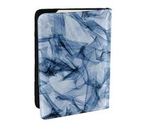 GaxfjRu Funda para pasaporte con estampado de mármol azul oscuro para viajes, organizador de viaje, funda para tarjetas de crédito, Black, Talla única