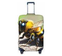 Gaxfjru Funda protectora de equipaje de viaje con estampado de abeja pequeña, lavable, antiarañazos, Black, L