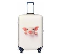 Gaxfjru Funda protectora de equipaje de viaje con estampado de cerdo lindo 1, funda protectora para maleta, lavable, antiarañazos, Black, M