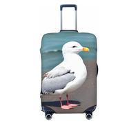 Gaxfjru Funda protectora de equipaje de viaje con estampado de gaviotas, lavable, antiarañazos, Black, M