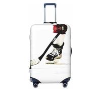 Gaxfjru Funda protectora de equipaje de viaje, con estampado de hockey sobre hielo, lavable, antiarañazos, Black, M