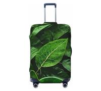 Gaxfjru Funda protectora de equipaje de viaje con estampado de hojas verdes, lavable, antiarañazos, Black, M
