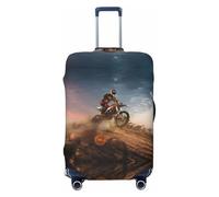 Gaxfjru Funda protectora de equipaje de viaje con estampado de motocross, lavable, antiarañazos, Black, XL