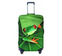 Gaxfjru Funda protectora de equipaje de viaje con estampado de rana, lavable, antiarañazos, Black, M