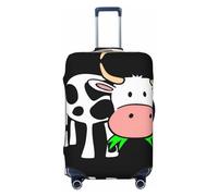 Gaxfjru Funda protectora de equipaje de viaje con estampado de vaca, lavable, antiarañazos, Black, S