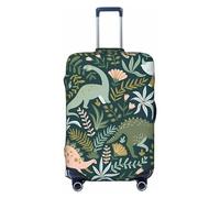 Gaxfjru Funda protectora para equipaje de viaje, con estampado de dinosaurio, lavable, antiarañazos, Black, L