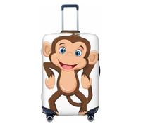 Gaxfjru Funda protectora para equipaje de viaje, lavable, antiarañazos, con estampado de mono, Black, L