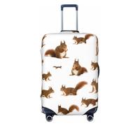GaxfjRu Funda protectora para maleta, con estampado de ardilla, lavable, antiarañazos, Black, L