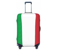GaxfjRu Funda protectora para maleta con estampado de bandera de Italia, funda de equipaje de viaje, lavable, antiarañazos, Black, M