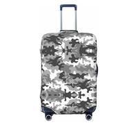 GaxfjRu Funda protectora para maleta, con estampado de camuflaje digital, lavable, antiarañazos, Black, M