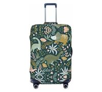 GaxfjRu Funda protectora para maleta con estampado de dinosaurio, lavable, antiarañazos, Black, M