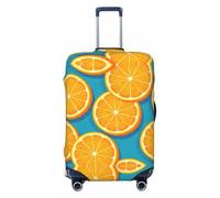 GaxfjRu Funda protectora para maleta, con estampado de frutas y naranjas, lavable, antiarañazos, Black, M