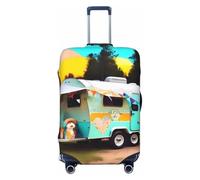 GaxfjRu Funda protectora para maleta con estampado «You Make Me Happy Camper», lavable, antiarañazos, Black, S