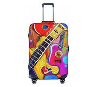 GaxfjRu Funda protectora para maleta de viaje con estampado acústico y guitarras, lavable, antiarañazos, Black, XL