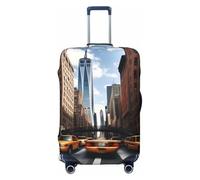 GaxfjRu Funda protectora para maleta de viaje con estampado de Nueva York, lavable, antiarañazos, Black, L