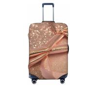 GaxfjRu Funda protectora para maleta de viaje con estampado de purpurina de oro rosa, lavable, antiarañazos, Black, L