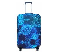 GaxfjRu Funda protectora para maleta de viaje con impresión fotográfica y cadena de ADN, lavable, antiarañazos, Black, XL