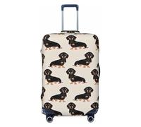 GaxfjRu Funda protectora para maleta de viaje, lavable, antiarañazos, con estampado de perro, Black, XL