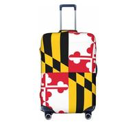 GaxfjRu Funda protectora para maleta, diseño de bandera de Maryland, lavable, antiarañazos, Black, S