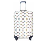 GaxfjRu Funda protectora para maleta, diseño de cámara vintage, lavable, antiarañazos, Black, L