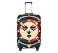 GaxfjRu Funda protectora para maleta, diseño de flechas de caza, triángulos, ciervos, funda de equipaje de viaje, lavable, antiarañazos, Black, XL