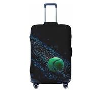 GaxfjRu Funda protectora para maleta, diseño de gotas de agua y pelotas de tenis, lavable, antiarañazos, Black, M