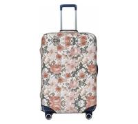 GaxfjRu Funda protectora para maleta, diseño de la Torre Eiffel de París, diseño de flores, lavable, antiarañazos, Black, M