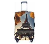 GaxfjRu Funda protectora para maleta, diseño de la Torre Eiffel de París, lavable, antiarañazos, Black, S