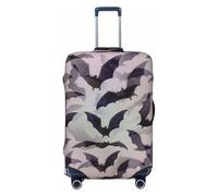 GaxfjRu Funda protectora para maleta, diseño de murciélagos de Halloween, color gris, lavable, antiarañazos, Black, M