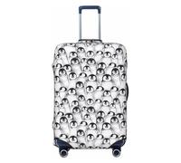 GaxfjRu Funda protectora para maleta, diseño de pingüinos, lavable, antiarañazos, Black, S