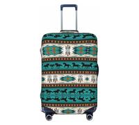 GaxfjRu Funda protectora para maleta, diseño de rayas de caballo, lavable, antiarañazos, Black, XL