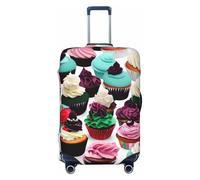 GaxfjRu Funda protectora para maleta, lavable, antiarañazos, con estampado de deliciosos cupcakes, Black, S